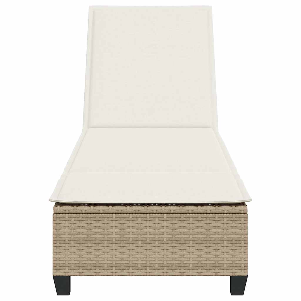 Ligstoel Met Kussens 55X200X25,5Cm Polyrotan Beige