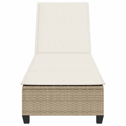 Ligstoel Met Kussens 55X200X25,5Cm Polyrotan Beige