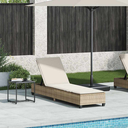 Ligstoel Met Kussens 55X200X25,5Cm Polyrotan Beige