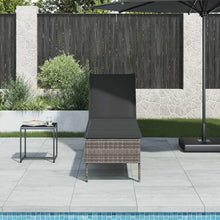 Ligstoel Met Kussen 55X200X44Cm Polyrotan Grijs