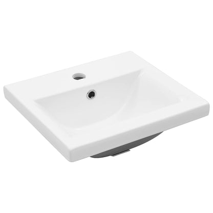 2-delige Badkamermeubelset bewerkt hout betongrijs