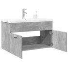 Vanity unit with integrated sink concrete grey
