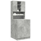 Washing machine cabinets 2 pcs treated wood concrete grey