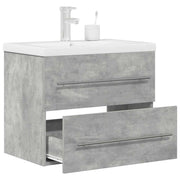 Badkamermeubelset 60x38.5x48 cm bewerkt hout betongrijs