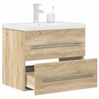2-piece Bathroom Furniture Set engineered wood sonoma oak colour