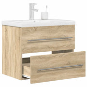 Badkamermeubelset 60x38.5x48 cm bewerkt hout sonoma eiken