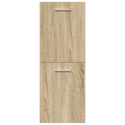 4-Delige Badkamermeubelset Bewerkt Hout Kleurig 1