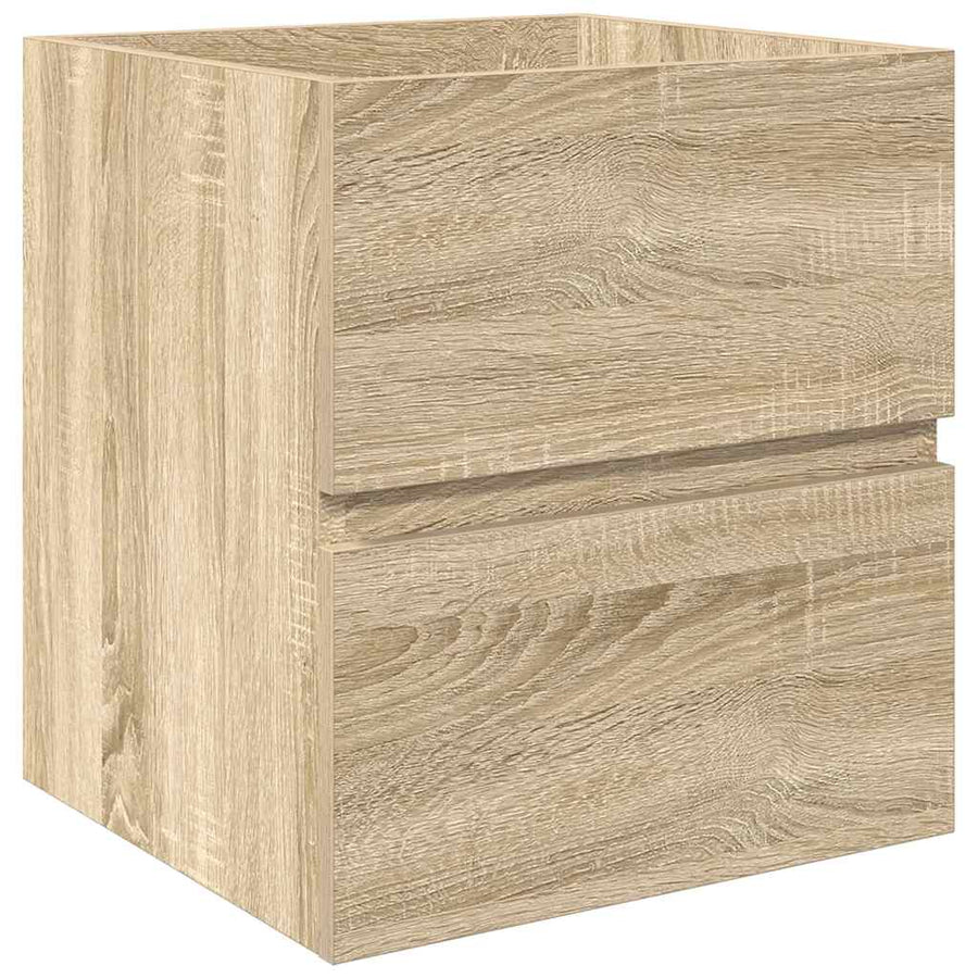 2-delige Badkamermeubelset bewerkt hout sonoma eikenkleurig