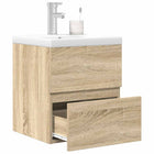 Badkamermeubelset 41x38.5x45 cm bewerkt hout sonoma eiken