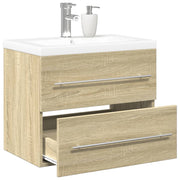 Badkamermeubelset 60x38.5x48 cm bewerkt hout sonoma eiken