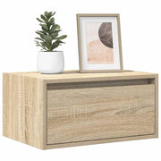 Nachtkastje wandgemonteerd 51x35.5x25 cm sonoma eiken