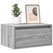 Nachtkastje wandgemonteerd grijs sonoma eikenkleurig 51x35.5x25 cm