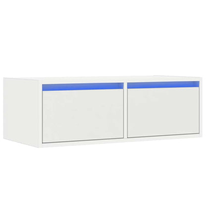 Tv-meubel met LED-verlichting 75x35,5x25 cm wit
