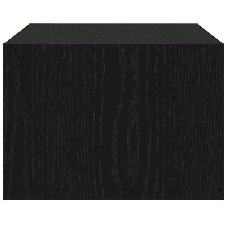 Tv-meubel met LED-verlichting 75x35,5x25 cm zwart eikenkleurig