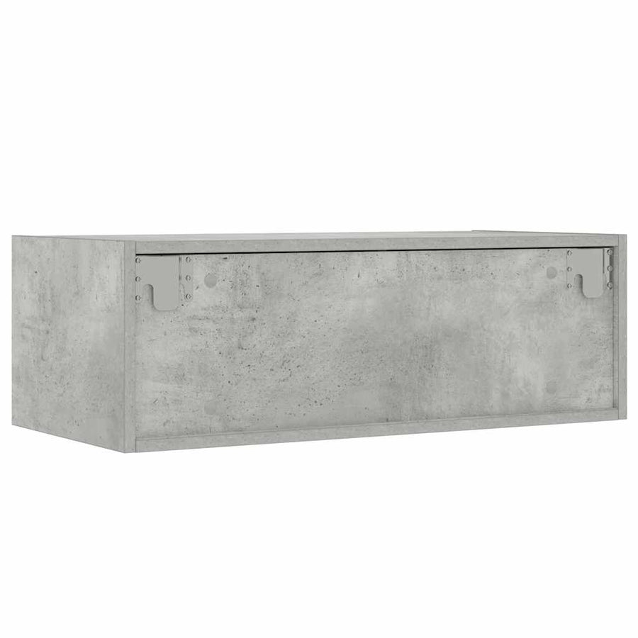 Tv-meubel met LED-verlichting 75x35,5x25 cm betongrijs
