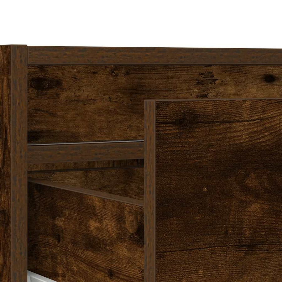 Tv-meubel LED-verlichting 75x35,5x25 cm gerookt eikenkleurig