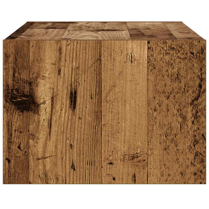 Tv-meubel met LED-verlichting 75x35,5x25 cm oud houtkleurig