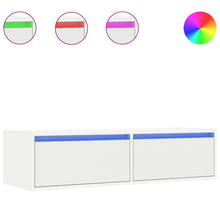 Tv-meubel met LED-verlichting 100X35,5x25 cm wit