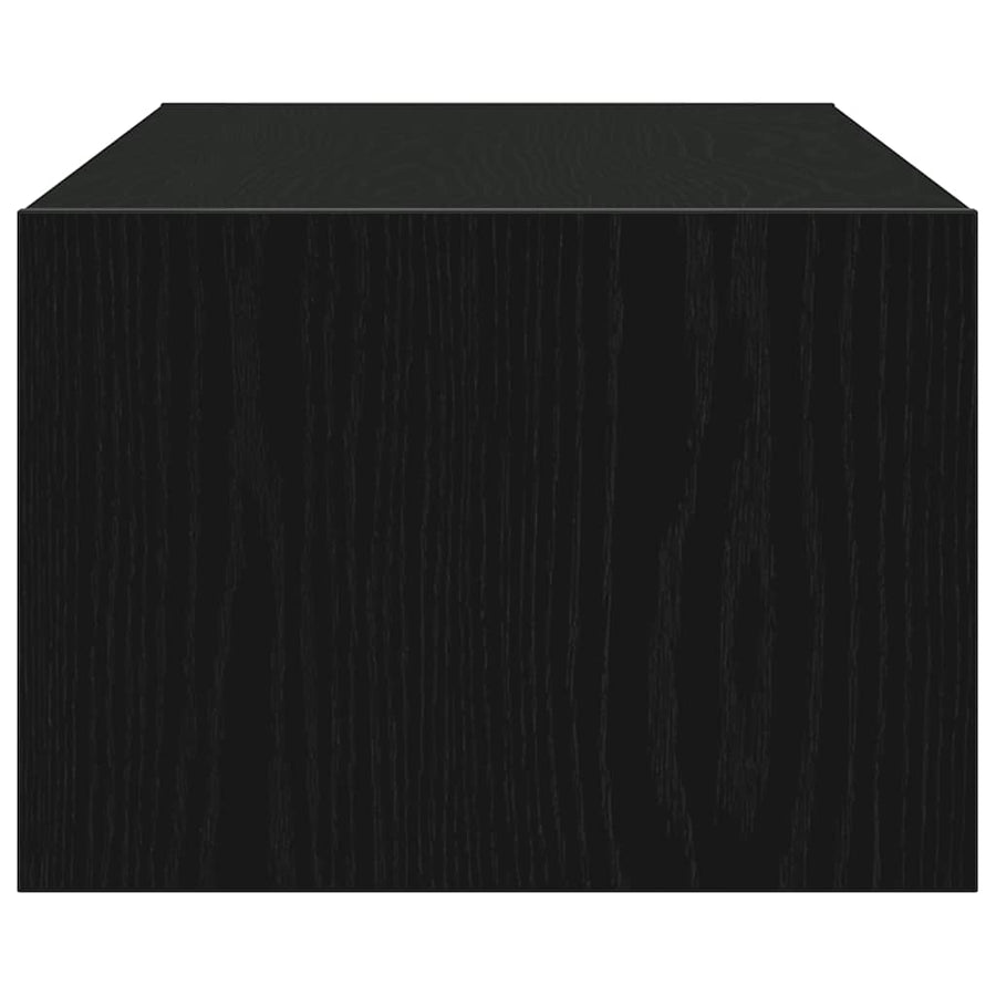 Tv-meubel met LED-verlichting 100X35,5x25 cm zwart eikenkleurig