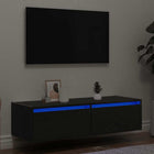 Tv-meubel wandmontage 100x35,5x25 cm zwart