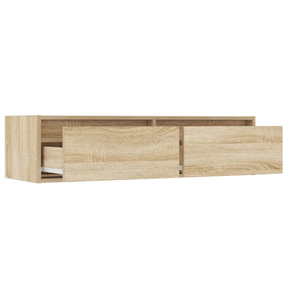 Tv-meubel LED-verlichting 100X35,5x25 cm sonoma eikenkleurig