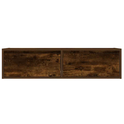 Tv-meubel met LED-verlichting 100X35,5x25 cm gerookt eikenkleur