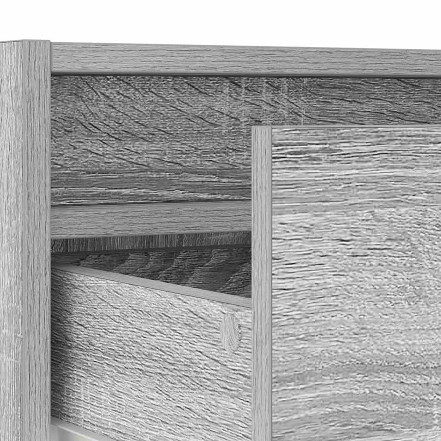 Tv-meubel met LED-verlichting 100X35,5x25 cm grijs sonoma eiken
