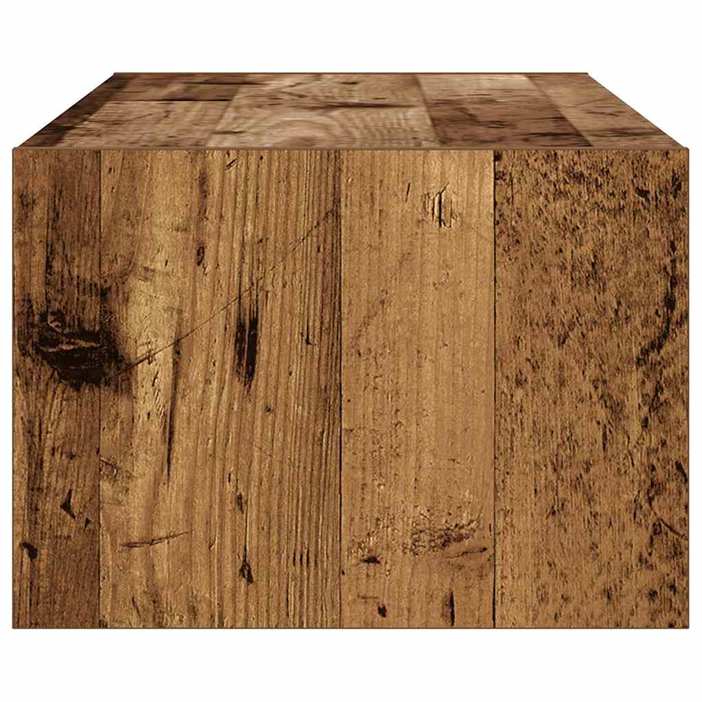 Tv-meubel met LED-verlichting 100X35,5x25 cm oud houtkleurig