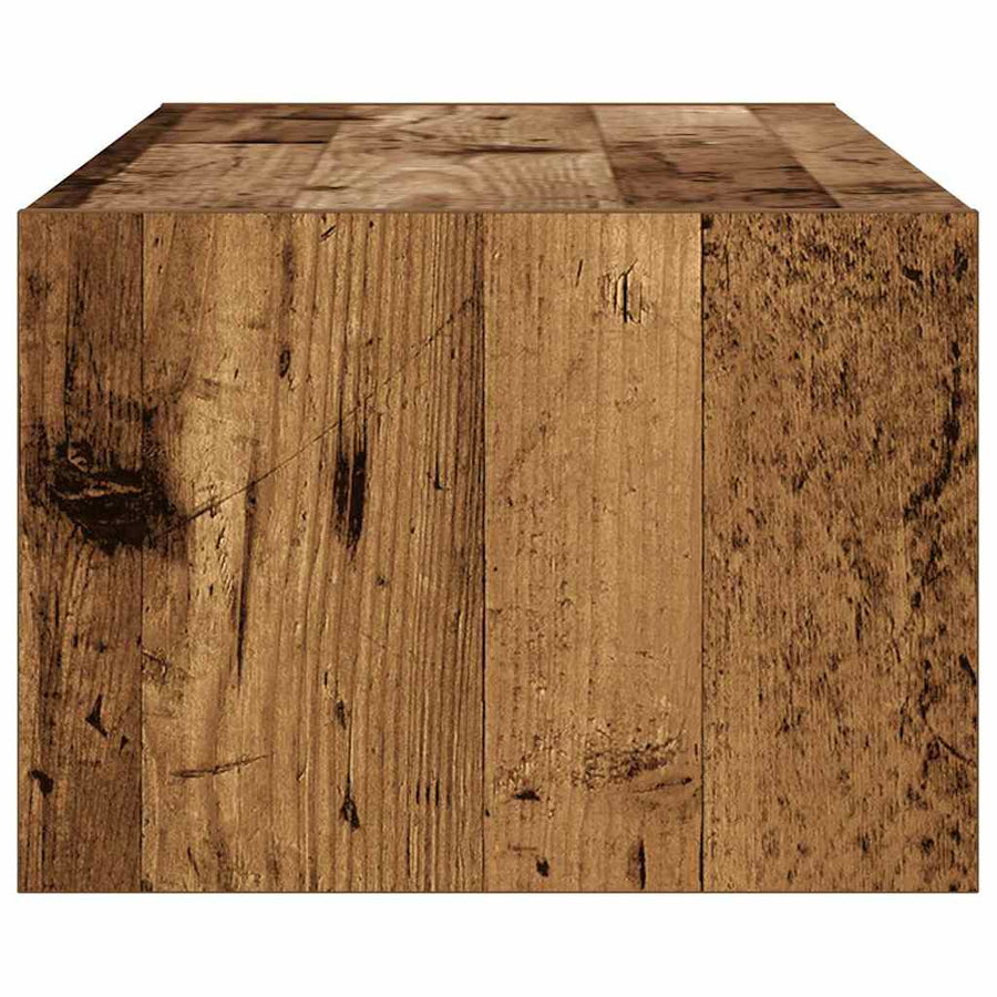 Tv-meubel met LED-verlichting 100X35,5x25 cm oud houtkleurig