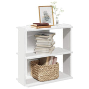 Bookcase 3-tier 60x30x60 cm engineered wood white