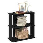 Boekenkast 60x30x60 cm bewerkt hout zwart