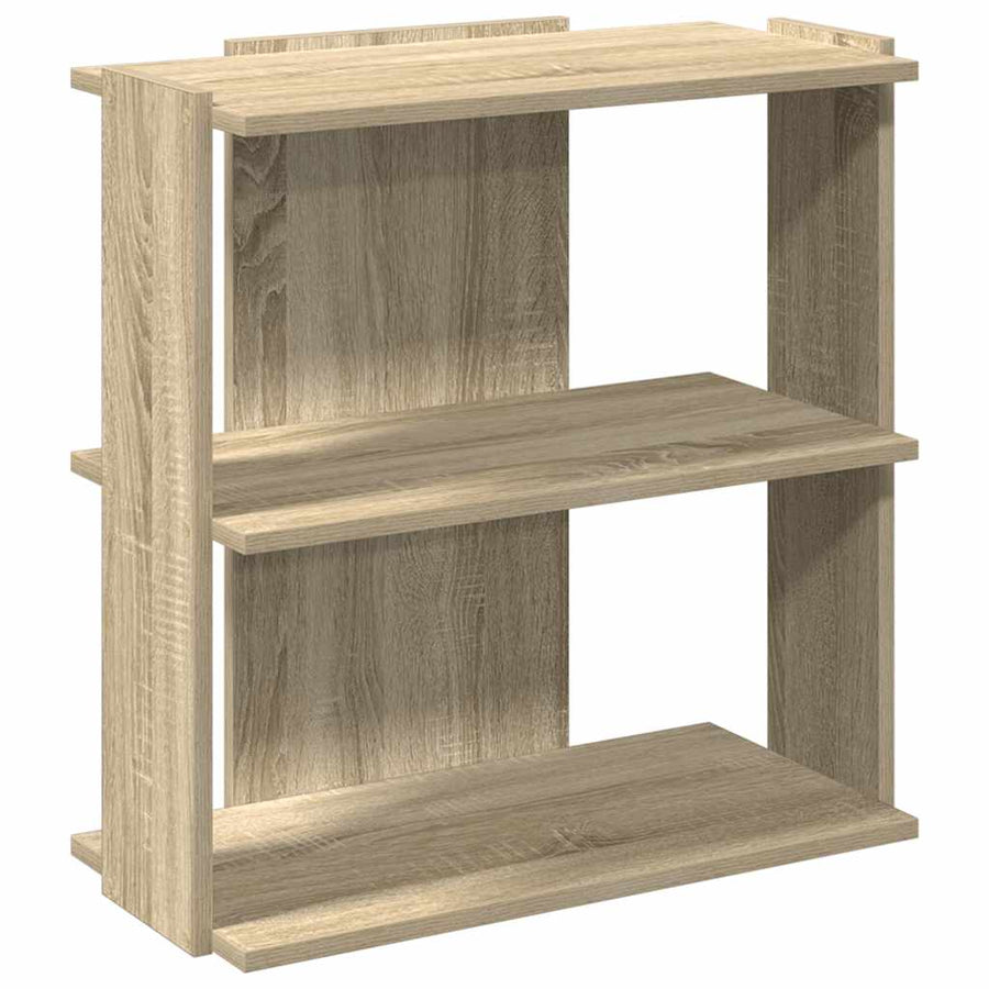 Boekenkast 3-laags 60x30x60 cm bewerkt hout sonoma eikenkleurig