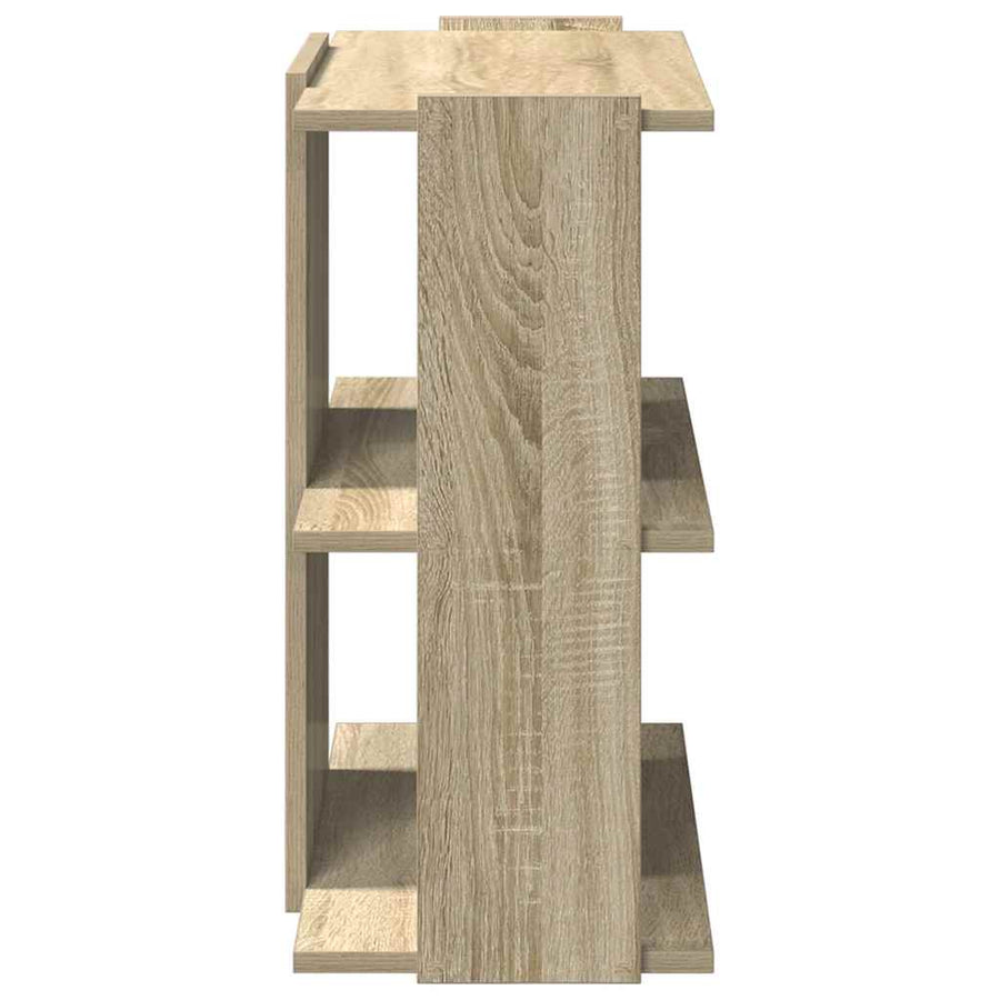 Boekenkast 3-laags 60x30x60 cm bewerkt hout sonoma eikenkleurig