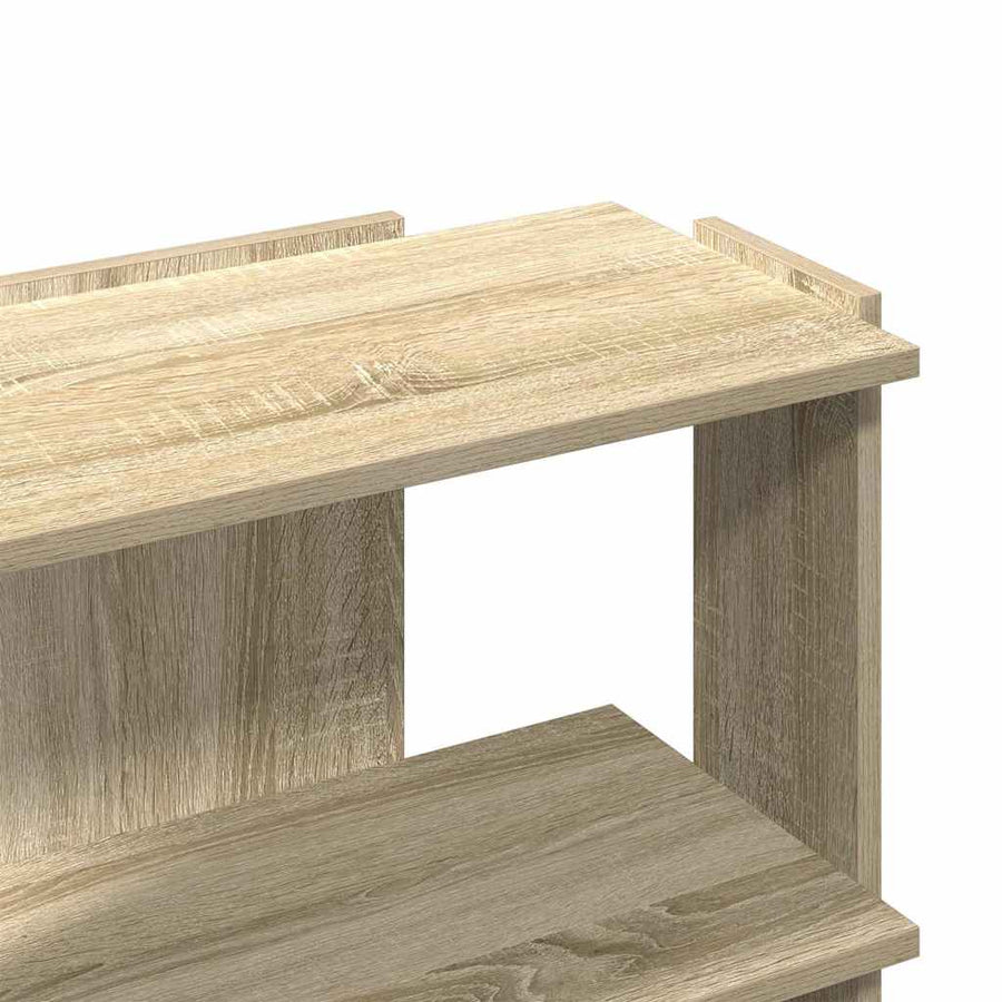 Boekenkast 3-laags 60x30x60 cm bewerkt hout sonoma eikenkleurig