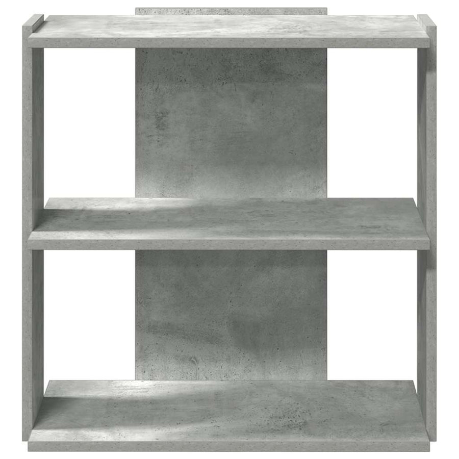 Boekenkast 3-laags 60x30x60 cm bewerkt hout betongrijs