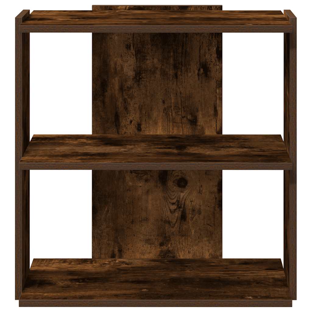 Boekenkast 3-laags 60x30x60 cm bewerkt hout gerookt eikenkleur
