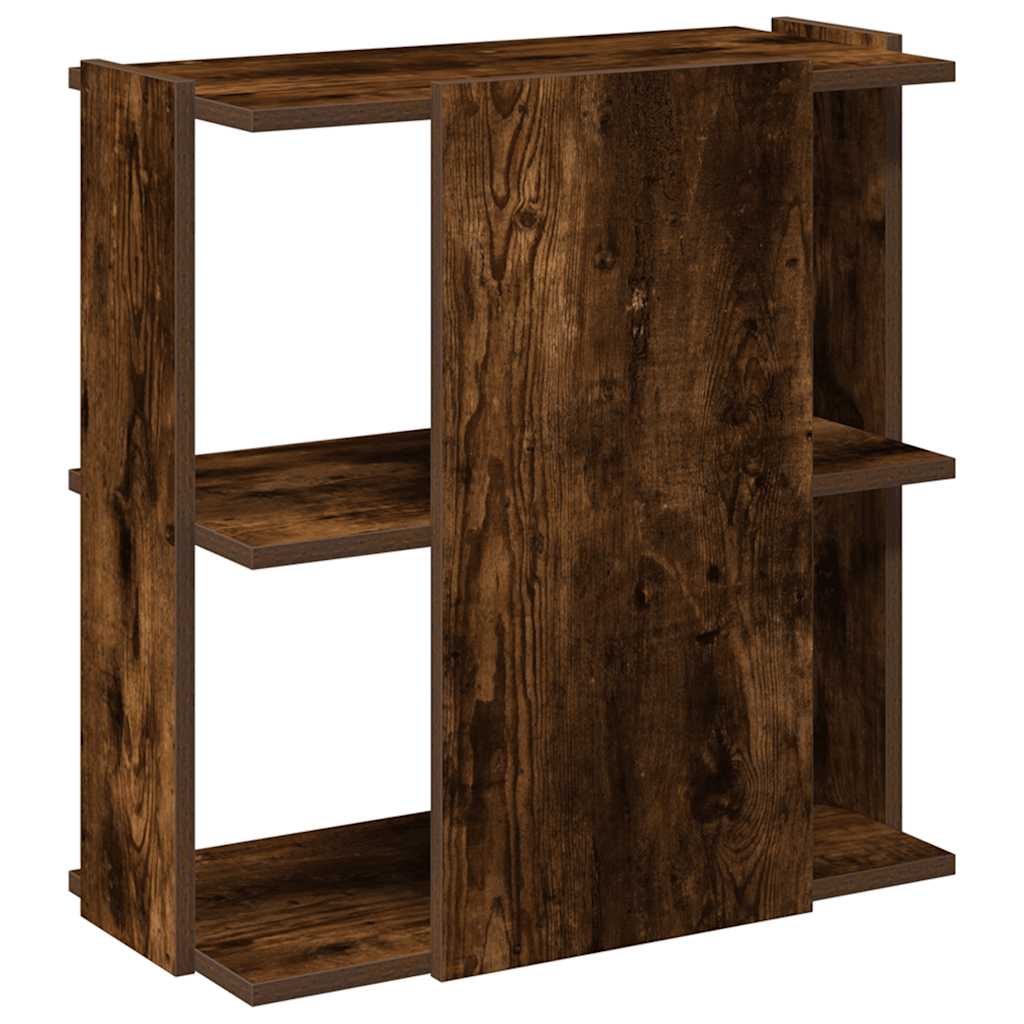 Boekenkast 3-laags 60x30x60 cm bewerkt hout gerookt eikenkleur