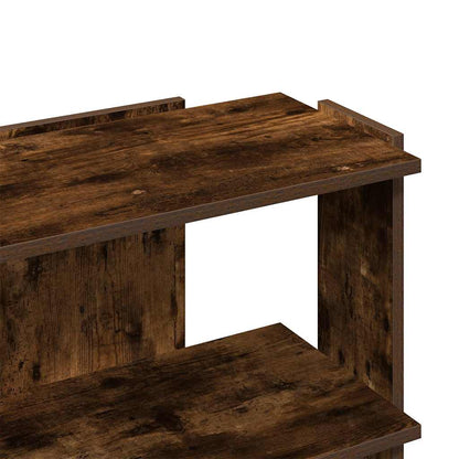 Boekenkast 3-laags 60x30x60 cm bewerkt hout gerookt eikenkleur