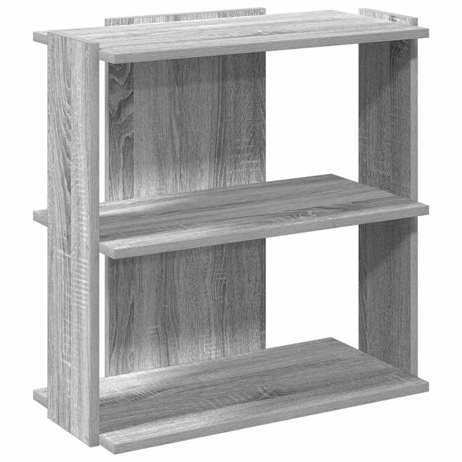 Boekenkast 3-laags 60x30x60 cm bewerkt hout grijs sonoma eiken