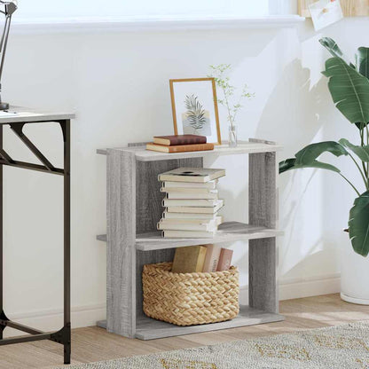 Boekenkast 3-laags 60x30x60 cm bewerkt hout grijs sonoma eiken