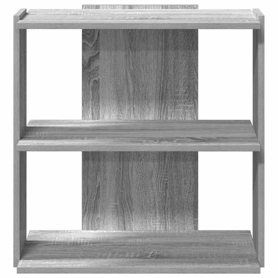 Boekenkast 3-laags 60x30x60 cm bewerkt hout grijs sonoma eiken