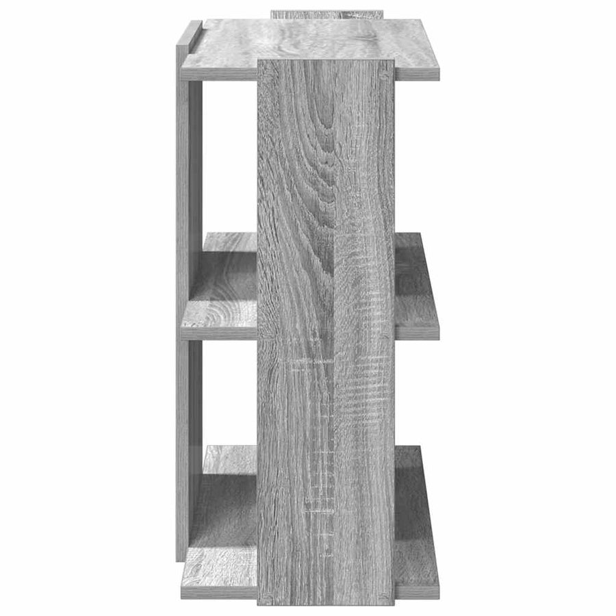 Boekenkast 3-laags 60x30x60 cm bewerkt hout grijs sonoma eiken
