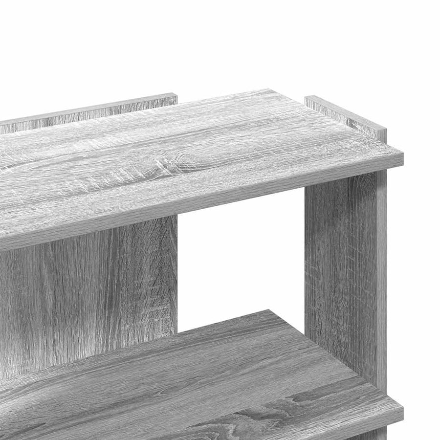 Boekenkast 3-laags 60x30x60 cm bewerkt hout grijs sonoma eiken