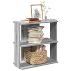 Boekenkast 60x30x60 cm bewerkt hout grijs sonoma eiken