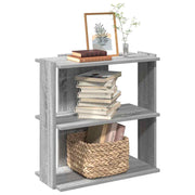 3-Tier Bookcase 60x30x60 cm Engineered Wood Grey Sonoma Oak