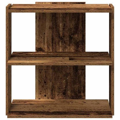 Boekenkast 3-laags 60x30x60 cm bewerkt hout oud houtkleur