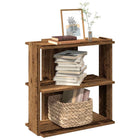 Boekenkast 60x30x60 cm bewerkt hout oud houtkleur