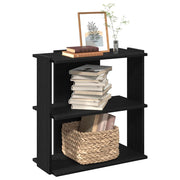 Boekenkast 60x30x80 cm bewerkt hout zwart