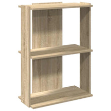 Boekenkast 3-laags 60x30x80 cm bewerkt hout sonoma eikenkleurig