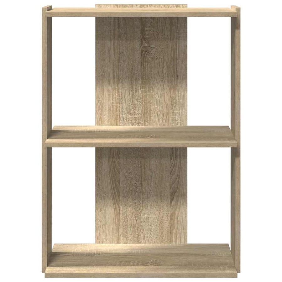 Boekenkast 3-laags 60x30x80 cm bewerkt hout sonoma eikenkleurig